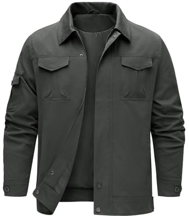 heekpek Vestes d'extérieur légères et imperméables pour homme, veste cargo de bûcheron pour la randonnée