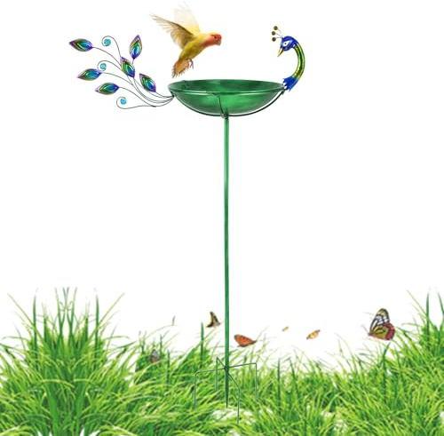 Bebederos para Aves Y Pájaros - Bebedero Metálico con Diseño Animal | Bebedero Exterior Resistente A La Intemperie,para Césped Jardín Patio Balcón Terraza Decoración De