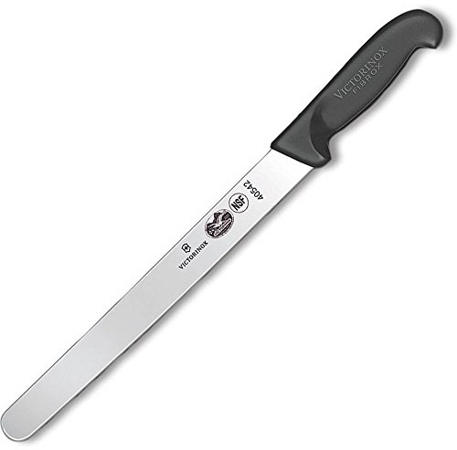 Victorinox Fibrox Schinkenmesser, Swiss Made, 25cm runde Klinge, Rutschfester Griff, rostfrei, Edelstahl,