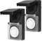 SEC 24 Zeitschaltuhr Steckdosen Aussenbereich,Mechanische Timer Steckdose Outdoor,Schaltuhr für Steckdosen mit erhöhtem Berührungsschutz und Schutzabdeckung,IP44 Spritzfest,2 Pack,Schwarz