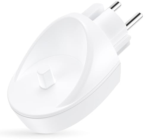 Ladegerät für Oral B Ladestation Steckdose, Kabelloses Ladegerät Zahnbürste Kompatibel mit Braun Oral B iO6, iO5, iO4, iO3, Pro 3000, 2500, 1000, Genius X, Vitality, Wandladegerät 2 Pin EU