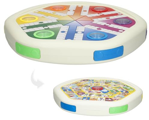 COLORBABY Juego parchís y oca automático, 2 en 1, Dados automáticos, 2-6 Jugadores, Juguetes clásicos, Juegos de Mesa, +4 años (47948)