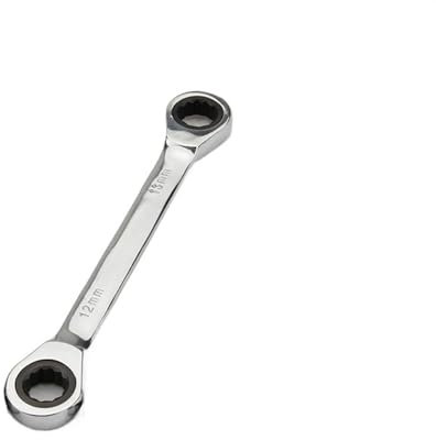 Fymlok Cle Plate Clé à cliquet à Double tête avec Anneau en Chrome Vanadium, Jeu de clés Mixtes à cliquet réversibles de 13-14-15-16-17-18-19mm Cle Plate a Cliquet(22-24)