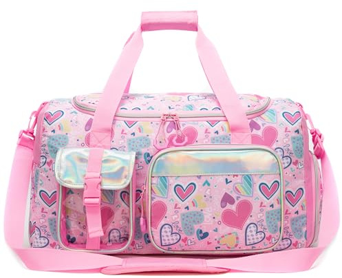Borsa Sport Bambina- Borsone da Viaggio con Scomparto per Scarpe