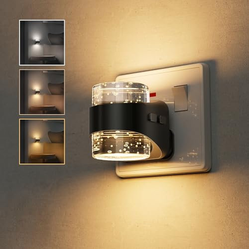 LOHAS-LED Night Light Plug in Wall, 3000K/4000k/5000K Adjustable Color Temperature Nightlight,Plug in Night Light with Dusk to Dawn Sensor for Adults Bathroom Hallway,1 Pack