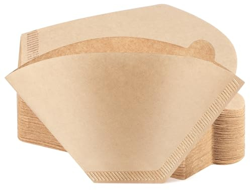 100 Stück Kaffeefilter Papier, U-Form #4 Coffee Filter Paper Ersatzfilter Kaffeezubehör für Zuhause Büro Kaffeemaschinen (8-12 Tassen)