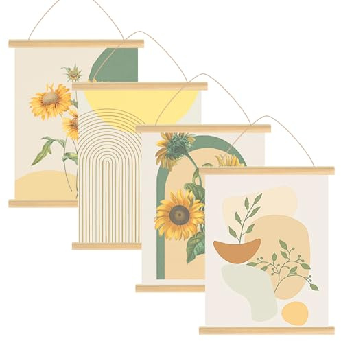 DELAESI 4 Stück Posterleiste A3 Posterschiene 31cm Magnetische Posterleisten Posterhänger Poster Aufhänger für Poster Leinwände Fotos