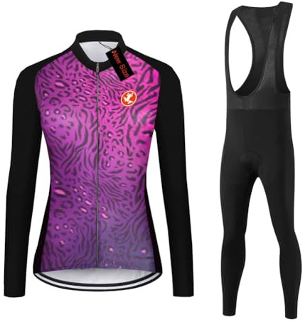 UGLY FROG Nuova Taglia Set Maglia Lunga Donna Termica Felpa Abbigliamento Ciclismo Inverno Gilet Ciclismo Maglia Ciclista con Fodera Termica Pantaloni Gel per MTB Outdoor