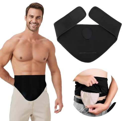 KANGWFAN Cintura per stomia da uomo e donna, regolabile, per stomia e colostomia, cinture invisibili, cintura per la cura dell'ileostomia addominale, per sport, nuoto e attività all'aperto