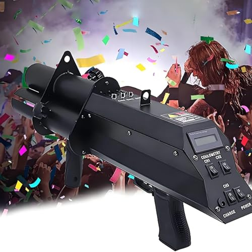 MQDLJSE Confeti eléctrico, Lanzador de Confeti inalámbrico, Lanzador de Confeti, para Fiestas, Clubes, Bodas y Celebraciones de Bares.