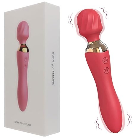 2 in 1 Dual-Ended Vibrator for Woman | Rechargeable Waterproof Quiet Vibrator with 12 Speeds Powerful Clitoral Stimulator, G Spot