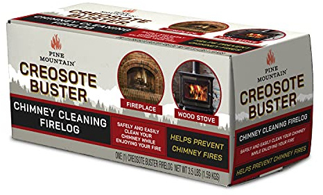 Pine Mountain Creosote Buster Chimney Cleaning Safety Firelog 3.5Lb Log Brown 1 Count, (4152501500)