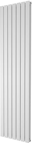 Pinta Vertical Radiator | Flat Panel Double Column | Central Heating | Living Room Hallway Bathroom Kitchen Radiator | 1800 x 475 | White