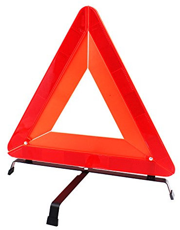 Emi Sports (6019021) Reflektierendes Dreieck für Auto, zugelassen mit Kunststoffkoffer, 45 x 15 x 3 cm