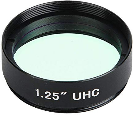 1,25 Zoll 31,7 mm Filter UHC Linse zur Verhinderung von Lichtverschmutzung für astronomische Teleskop Monokular Okularlinsen Vollaluminium Standardgewinde für Astrooptik Okulare