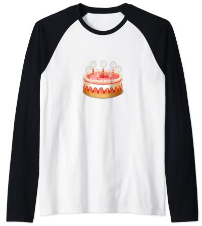 Torta di compleanno con candele Maglia con Maniche Raglan