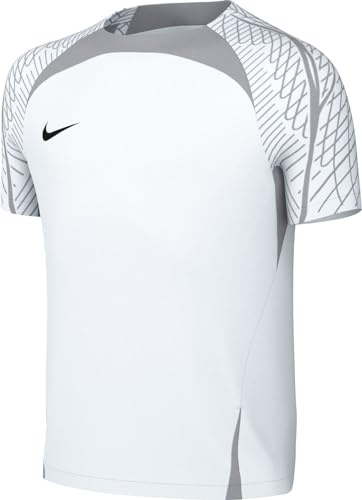 NIKE, Big Kids' Short-Sleeve Soccer Top (Stock), Soccer T-Shirt, White/Wolf Grey/Black, Xs, Unisex Child