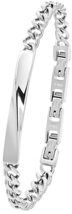 s.Oliver Armband Edelstahl Damen Armschmuck, 17+1,5+1,5 cm, Silber, Kommt in Schmuck Geschenk Box, 2035519