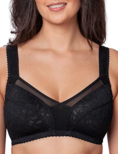 Kudreshov Lingerie Mary BH Damen Ohne Bügel Große Größen - Rückenverschluss - Entlastungs-BH - Minimizer - Breite Träger (DE/NL/SE/PL, Körbchengröße & Bandgröße, C, 95)