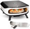 Cozze® Forno Pizza 17 con Pietra Rotante e Porta | Forno a Gas per Esterni | Cottura Veloce in 2 Minuti | Termometro Integrato | Bruciatori a Forma di U