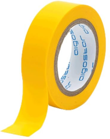 Nastro isolante in PVC, 0,13 x 17 x 10 m, giallo