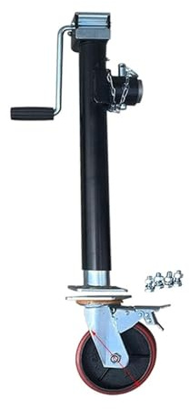 Heavy Duty Trailer Jockey Wheel - Automatic Support Wheel, Boat Trailer Jack With Wheel, Telescopic Jockey Wheel, Bolt-On Swivel Tongue Jack, 25.4 And 38cm Stroke, 2000kg Support Legs(15lift)