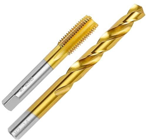 ASNOMY M16 x 2,0 gängskärare och 14,0 mm borrsats, HSSG, ensnittsgängborr gängborrsats, gängskärning, gängskärsats