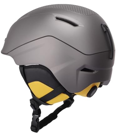 Zhjvihx Casco da Sci per Adulti, Casco per Sport Sulla Regolabile con Fodere Staccabili e di Ventilazione, per Uomo Donna Sci Snowboard (L)