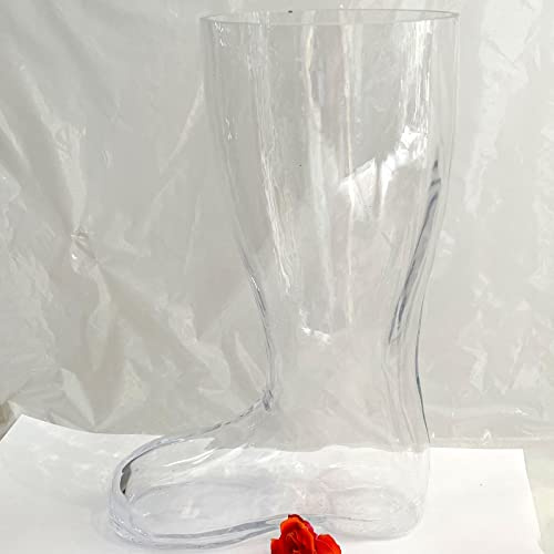 Oberstdorfer Glashütte Botas de Cerveza Vaso de Cerveza Grande en Forma de Bota en Vidrio Claro soplado a Boca Altura ca. 37 cm Contenido 5 litros