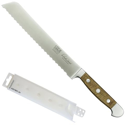 Güde Alpha Fasseiche Brotmesser 21 cm inkl. PRYMO.de® Klingenschutz