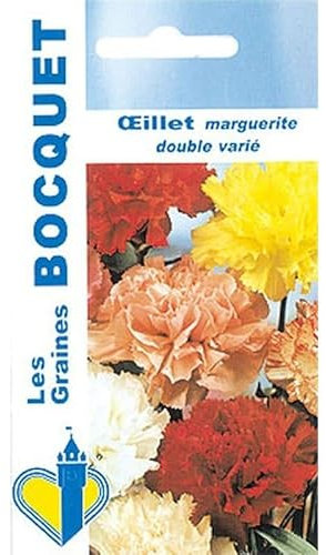 Sachet de graines de Oeillet marguerite annuel varié - 0,5 g - fleur annuelle - LES GRAINES BOCQUET