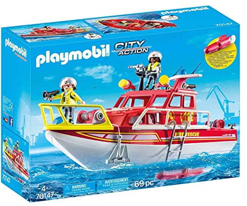 Playmobil - Bateau de Sauvetage et Pompiers - 70147