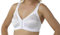Women's Marlon Front Fastening Soft Cup Non Wired Bra Size 34-48 Cup B-E White (D, White, 44)