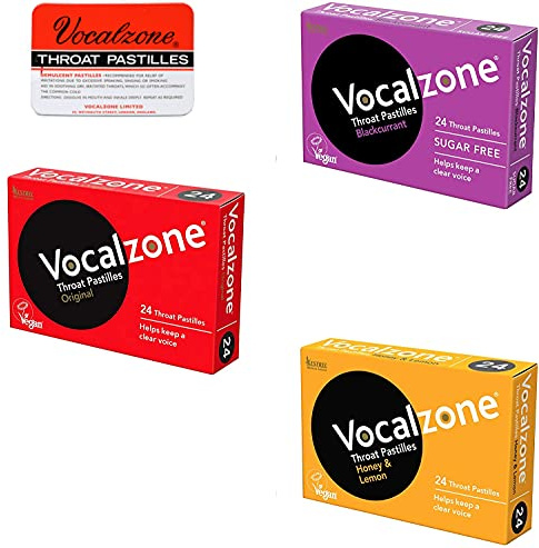 Vocalzone 3 Flavour Bundle + Free Tin! Tin May Vary. for Hard-Working Voices. Multi-Pack (3 x 24)