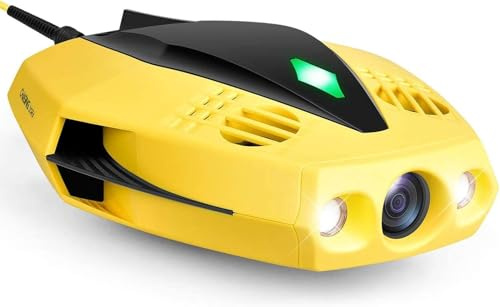 CHASING Dory - Drone subacqueo Full HD 1080p con telecamera di visualizzazione in tempo reale, controllo remoto APP e portatile, con custodia per il trasporto, boa WiFi e cavo da 15 m, ROV