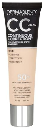 Dermablend Continuous Correction CC Cream - Broad Spectrum SPF 50+ Full Coverage Foundation - Makeup and Color Corrector with Up to 24-Hour Color Wear - Non-Comedogenic - Shade: 10N, 1 fl. oz.