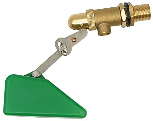 BREUAILY Schwimmerventil 1,27 cm Messingventil mit Kunststoff-Schwimmer Schwimmer-Kugelhahn mit verstellbarem Arm automatisches Befüllen mit Schwimmer-Kugelhahn für WC-Spülkasten Vieh-Wassertank