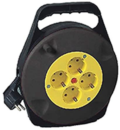 Avvolgicavo 4pos Schuko 5m spina Schuko