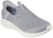 Skechers Damen Ultra Flex 3.0 Smooth Step Sneakers,Sports Shoes, Light Grey Knit/Jersey/Trim, 37.5 EU