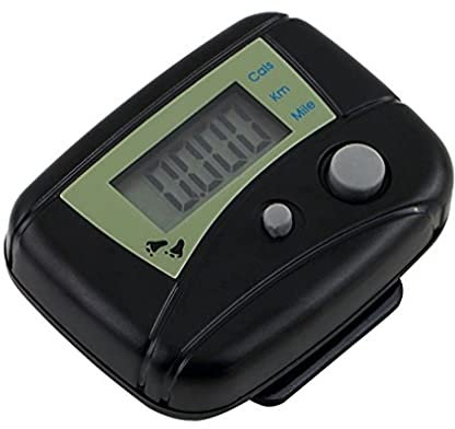 Accurate Pocket Pedometer Step Counter With Large LCD Display - Walking Distance and Calorie Counter - Portable Mini Electronic Clip-On Device
