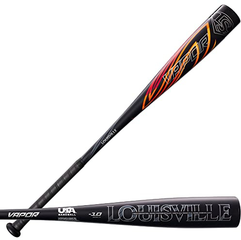 Louisville Slugger Vapeur (-10) 2 5/8 USA Chauve-Souris Mixte Adolescent, Noir/Orange, 29/19 oz