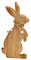 matches21 Standsicherer Osterhase Deko Hase Holz Dekofigur Hasenfigur Osterdeko Ostern Frühlingsdeko Natur 10x22x2 cm