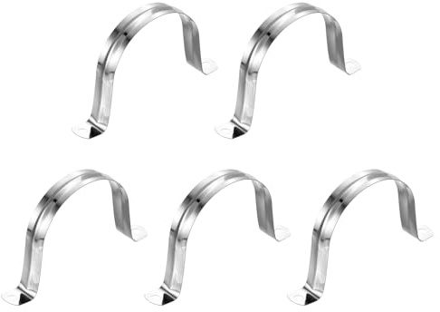 QUARKZMAN 5 stycken rörhållare, 75 mm (2,95 tum) 201 rostfritt stål 2-håls U-format fäste rörklämma för fastsättning av rörledningskablar