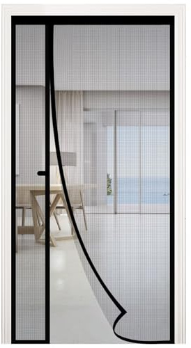 RELIANCER Fiberglass Magnetic Door Screen,Fit Doors Size 39x82,Auto Close Screen Door Mesh w/Magnets,Left Right Side Opening,Patio Doorway Net Screens,Self-Closing Doors Cover,Doorway Curtain Mesh