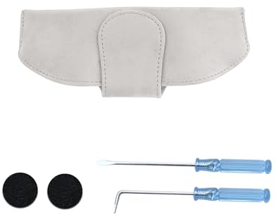 Coleya Universale Custodie Occhiali Auto, Porta Occhiali per Auto in Pelle Scamosciata, Supporti per Occhiali da Sole Magnetici, Universale Auto Accessori Scatola Occhiali da Auto (Bianco)