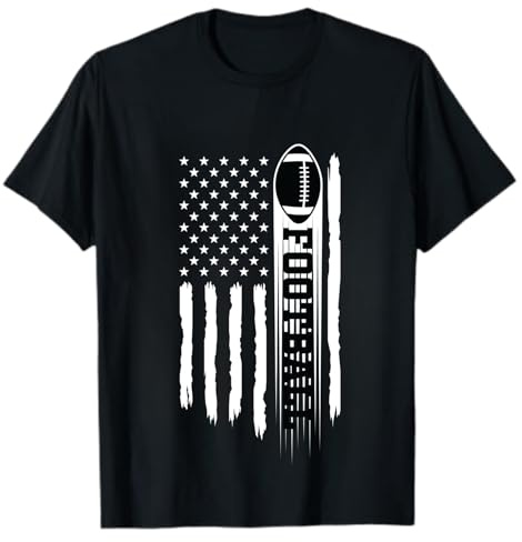 InnoBeta Football Gifts for Men, Unique American Football T-Shirt for Game Day, Holidays, Christmas, M Black