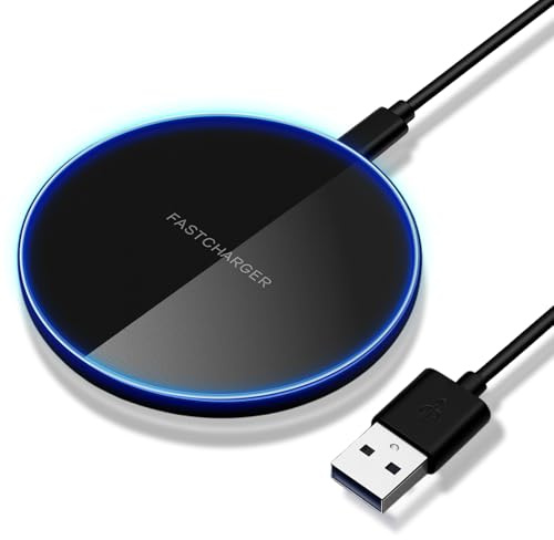 Cargador inalámbrico rápido de inducción de 20 W con estación de Carga, Compatible con Todos los Dispositivos móviles, Smartphones, Auriculares inalámbricos y Accesorios
