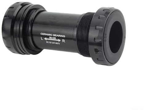BB68 Boîtier de pédalier fileté pour VTT et vélos de route Compatible avec les cadres avec coques de 68 mm et 73 mm (Noir)