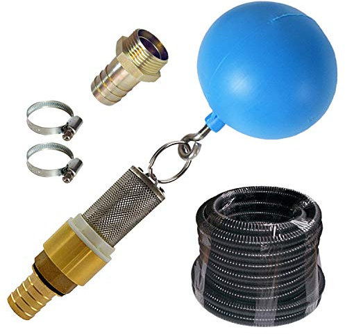 KIT DI ASPIRAZIONE KIT POMPA CENTRIFUGA - KIT TUBO DI ASPIRAZIONE per pompa autoclave pompa centrifuga ESTRAZIONE GALLEGGIANTE set di aspirazione senza/con tubo, con sfera galleggiante, fascette