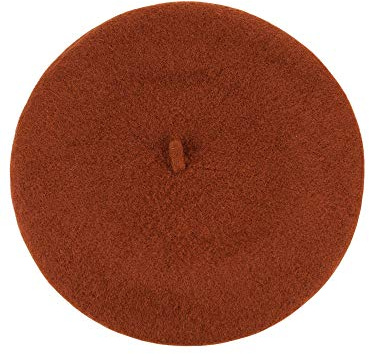 NYFASHION101 French Style Lightweight Casual Classic Solid Color Wool Beret, Rust